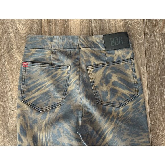 URBAN OUTFITTERS BDG ANIMAL PRINT HIGH RISE SKINNY STRETCH JEANS SZ 28 SIDE ZIP - Picture 8 of 11